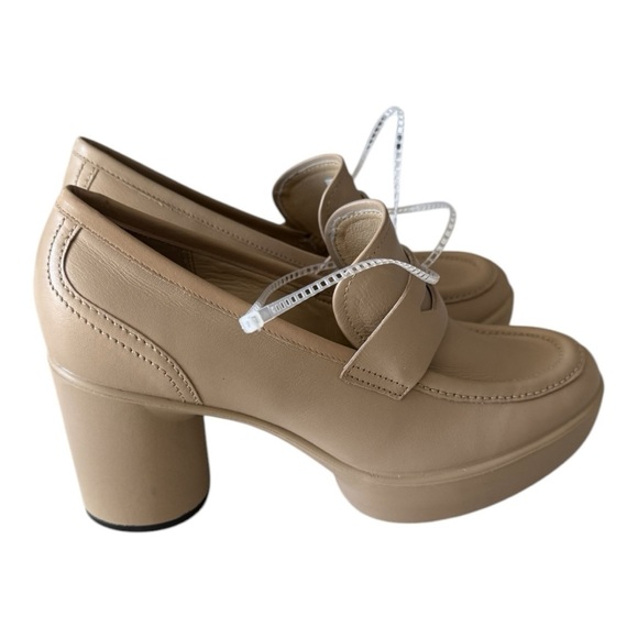 ECCO Women's Shape Sculpted-Motion 55 Mm Platform Loafers in Beige NWOB - Picture 7 of 16